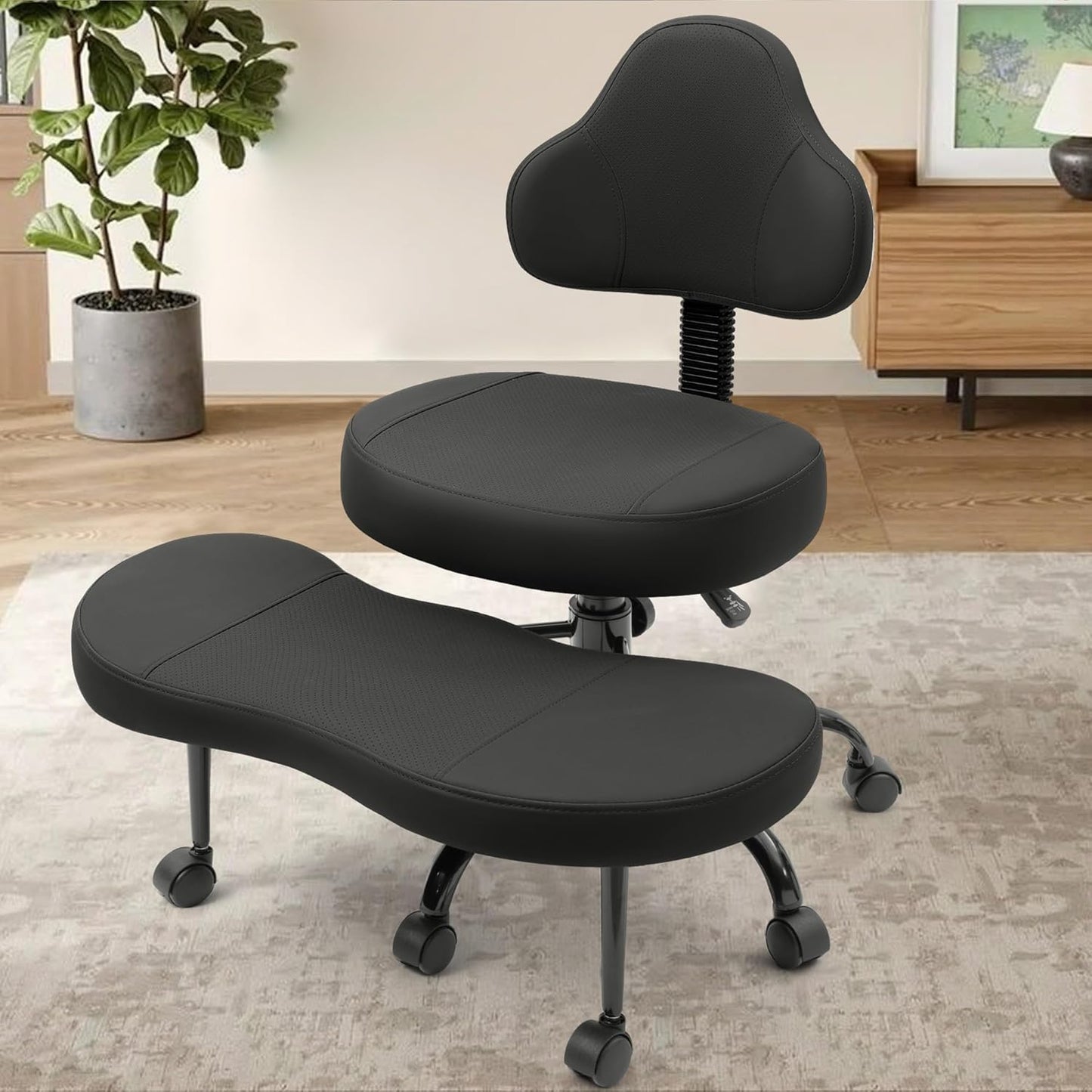 AtHope Cross Legged Office Chair, Criss Cross Desk Chair ADHD Meditation Kneeling Yoga Seat with Adjustable Height